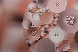 Kreise im Kreis, in sanften Brauntönen und champagnerfarben von Marjolijn van den Berg