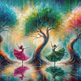 Dance with the trees in the rain by ¡ guay !