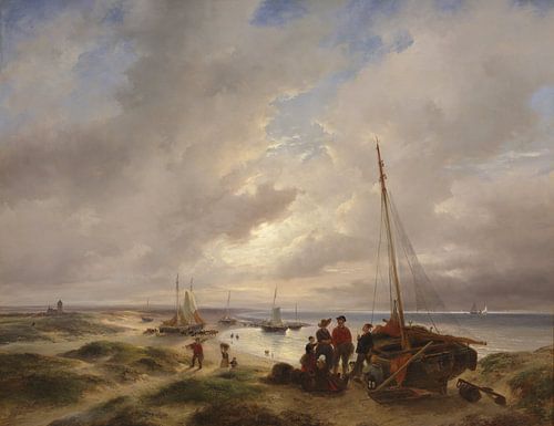 Strand bij Katwijk, Andreas Schelfhout