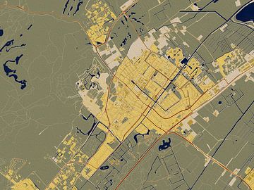 Kaart van Wassenaar in de stijl van Gustav Klimt van Maporia