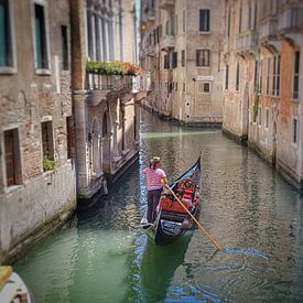 Gondelier in Venetië von Jasper Bloemsma