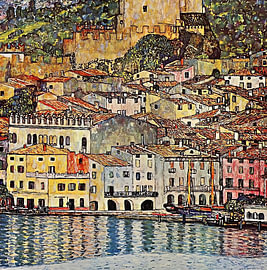 Golden Coastal Town by Kenneth Just
