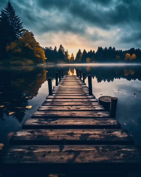 Herfstwandeling van fernlichtsicht