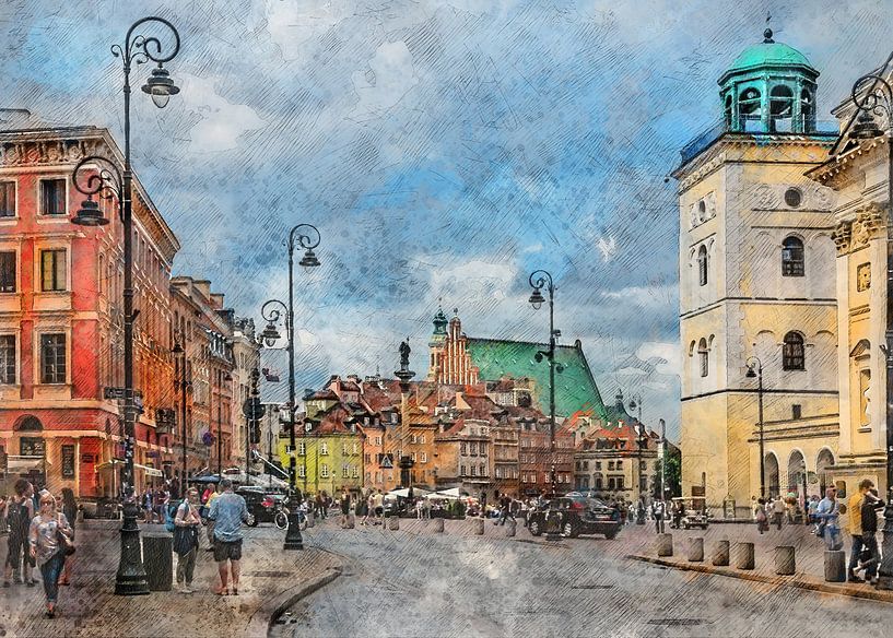 Warsaw watercolor art #warsaw by JBJart Justyna Jaszke