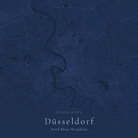 Vintage map of Düsseldorf, Germany by Prints of Place
