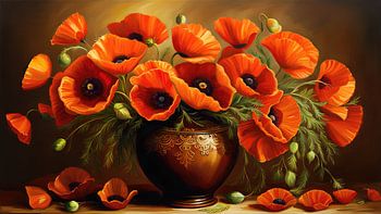 Poppies in vase