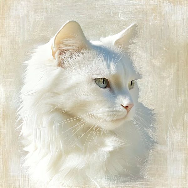 White cat - Serene beauty by Lauri Creates