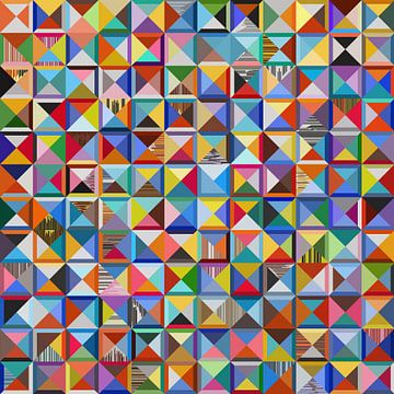 Verschillende gekleurde vierkantjes