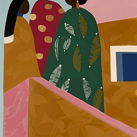 Sisterhood. Colourful illustration by Carla Van Iersel