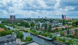 Havenbeeld: Skyline van Tilburg gezien vanuit grote hoogte