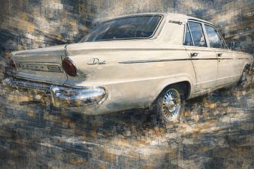 Stedelijke abstracte voertuigkunst zonder herkenbare omgeving