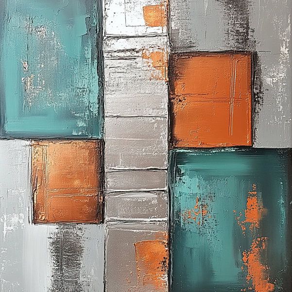 Moderne Blokken | Textured Tranquility van ARTEO Schilderijen