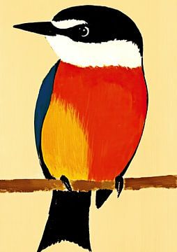 Vogel met Kleuren | Kleurrijke Vogel van Modern Collection