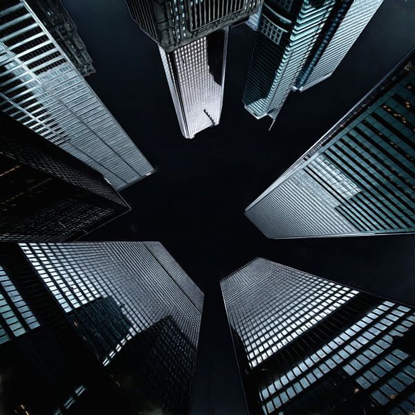 Wolkenkratzer bei Nacht von Maurice Dawson