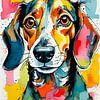 Dackel Aquarell von MIROKKU