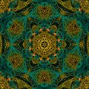 Mandala visnet groen van Sabine Wagner thumbnail