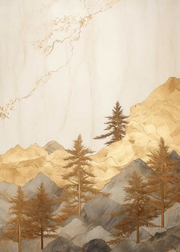 Abstract Nature Gold Decor