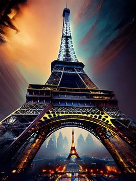 Recursive Eiffel Tower by Retrotimes