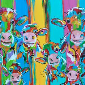 Troupeau de vaches sur Kunstenares Mir Mirthe Kolkman van der Klip