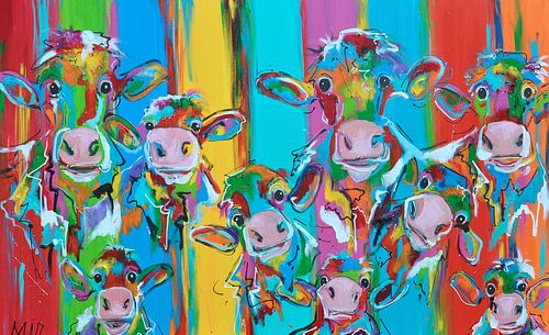 Herd of cows by Kunstenares Mir Mirthe Kolkman van der Klip