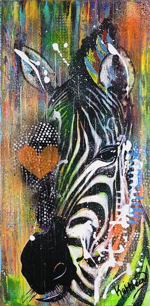 Zebra Liebe von Kathleen Artist Fine Art