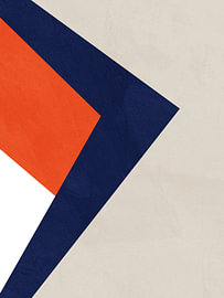 Hedendaagse minimalistische, geometrische, abstracte kunst, levendige tinten, kleurrijk van Online Arts