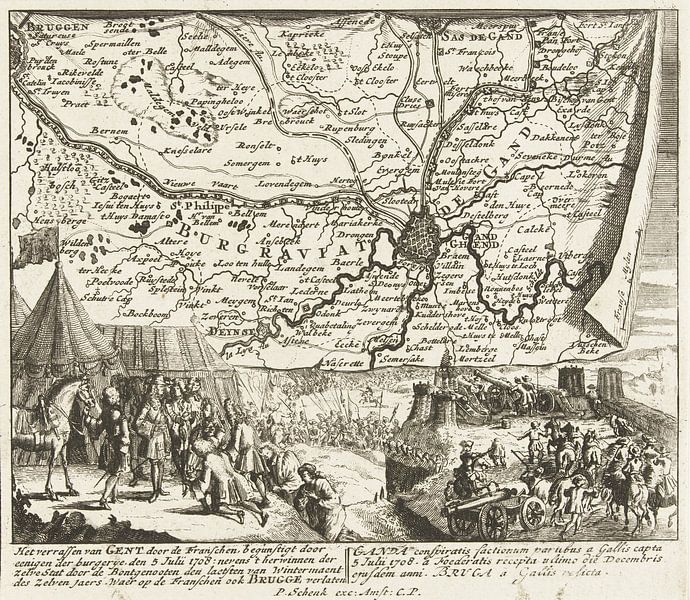Surprise et reprise de Gand, 1708 par Atelier Liesjes