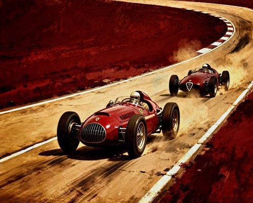 Oldtimerace: Ferrari vs Alfa Romeo