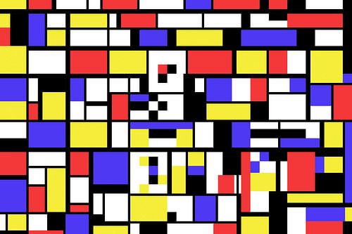 Piet Mondrian Stil abstrakt und nicht-figurativ