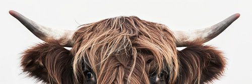 Half the head of a Scottish highlander panorama by Digitale Schilderijen
