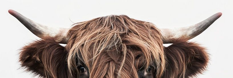 Half the head of a Scottish highlander panorama by Digitale Schilderijen