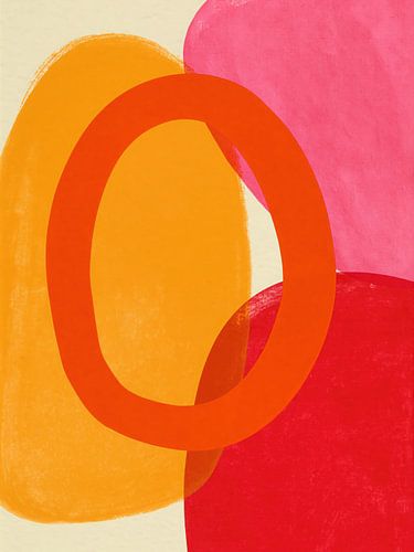 De Oranje Ring | Decoratieve abstracte kleurvlakkenkunst