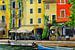 Lazise Fischereihafen | Gardasee Italien | Aquarellmalerei von WatercolorWall