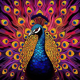 Peacock 23064 by Eye catching paintings