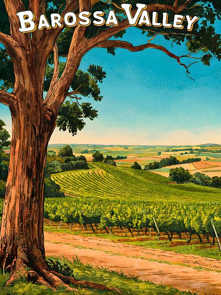 Bezaubernde Aussicht auf das Barossa-Tal von Robert Swaine