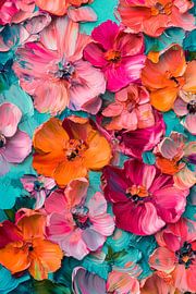 Bunte Blumenpracht in leuchtenden Farben von Poster Art Shop