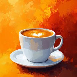 warme  Kop koffie of cappuccino illustratie van Egon Zitter