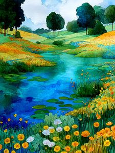 Forest by Klimt style 10