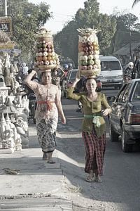 Vintage-Foto Bali - Opfergaben
