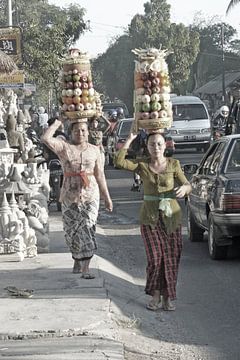 Vintage-Foto Bali - Opfergaben von t.ART