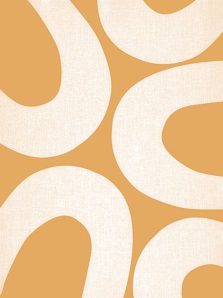 Rainbow Landscape Beige Yellow Abstract by Mad Dog Art