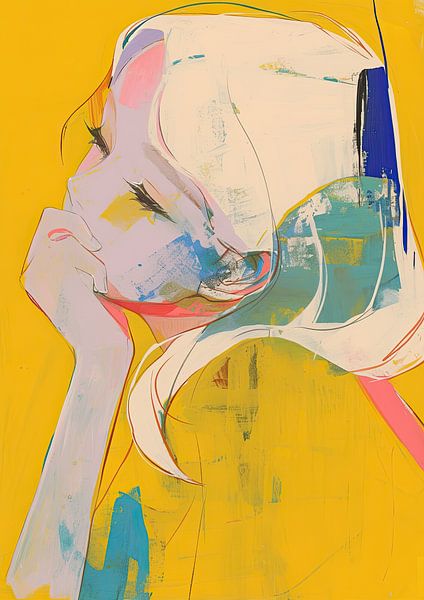 Women's portrait | Vibrant Thoughts by Eye catching paintings