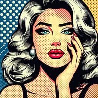 Vrouw in pop-art stijl