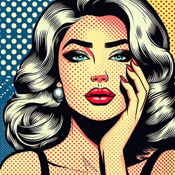 Vrouw in pop-art stijl van Digital Art Nederland