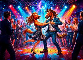 Goldfarbener Lärchenwald an einem Bergsee von ArtMomente