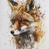 Portrait d'un renard à l'aquarelle sur Richards Fine Art