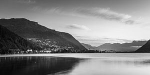 Zell am See in Schwarz und Weiß