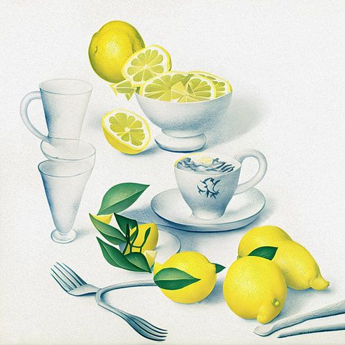 Tea with lemons