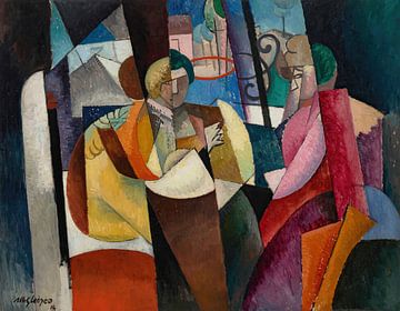 Albert Gleizes - Zittende vrouwen voor een raam (1914) van Peter Balan