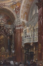 Das Innere der Jacobskirche in Innsbruck, Adolph von Menzel